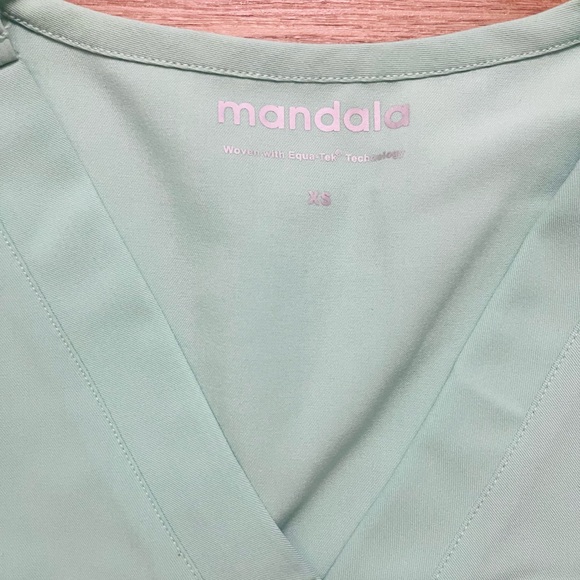 Mint Green Mandala Jogger Scrub Set - Picture 2 of 6